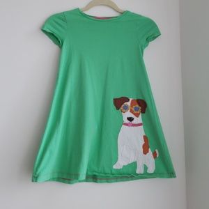 Mini Boden embroidered puppy t-shirt dress